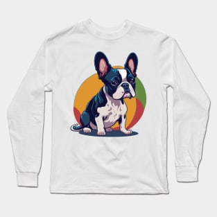 Boston Terrier Portrait Long Sleeve T-Shirt